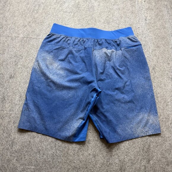 Lululemon License to Train Shorts Men L Blue Marbled Linerless 10" - Picture 8 of 16